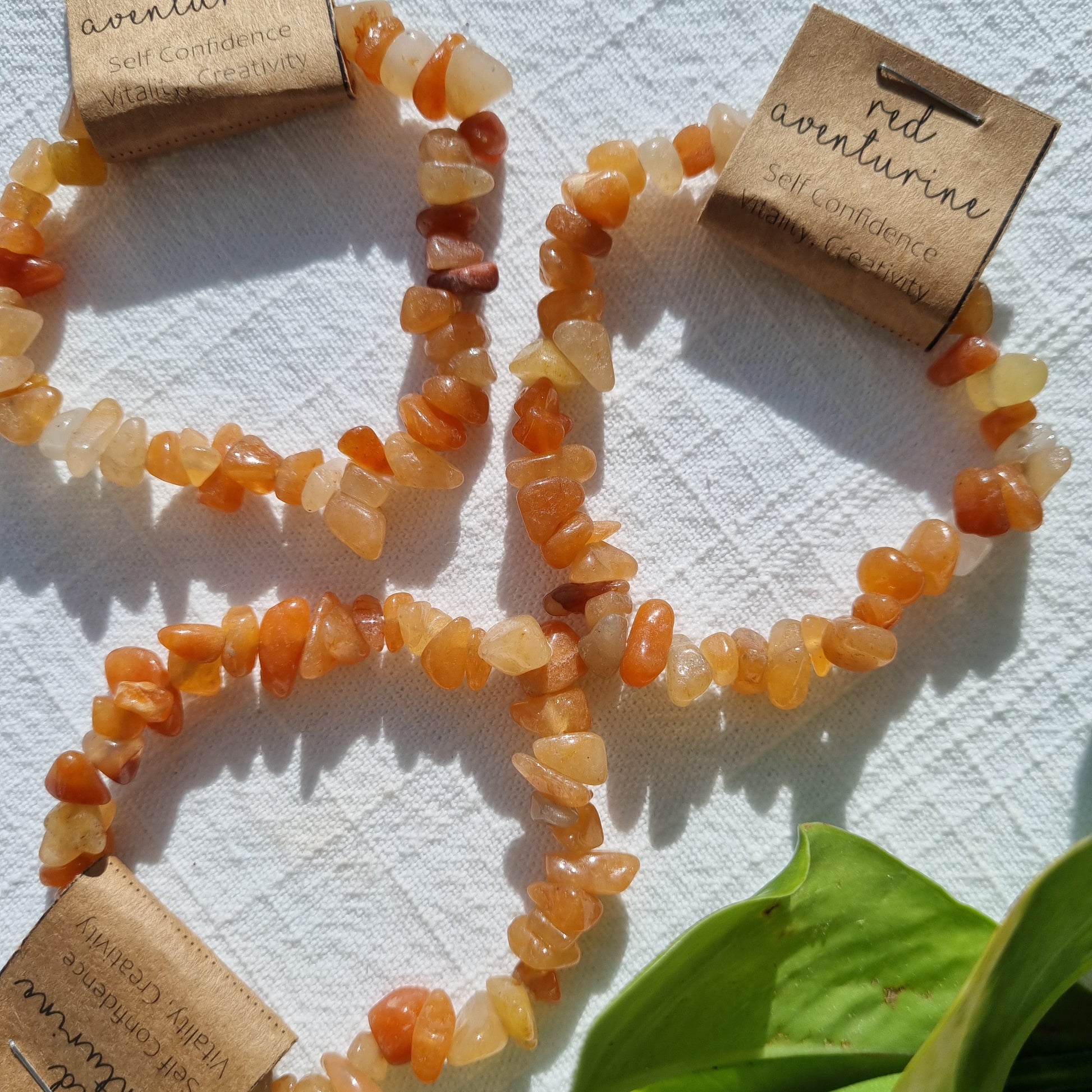 Red Aventurine Chip Bracelet - Sparrow and Fox