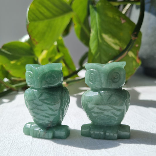 Aventurine Owl - 50mm - Sparrow and Fox