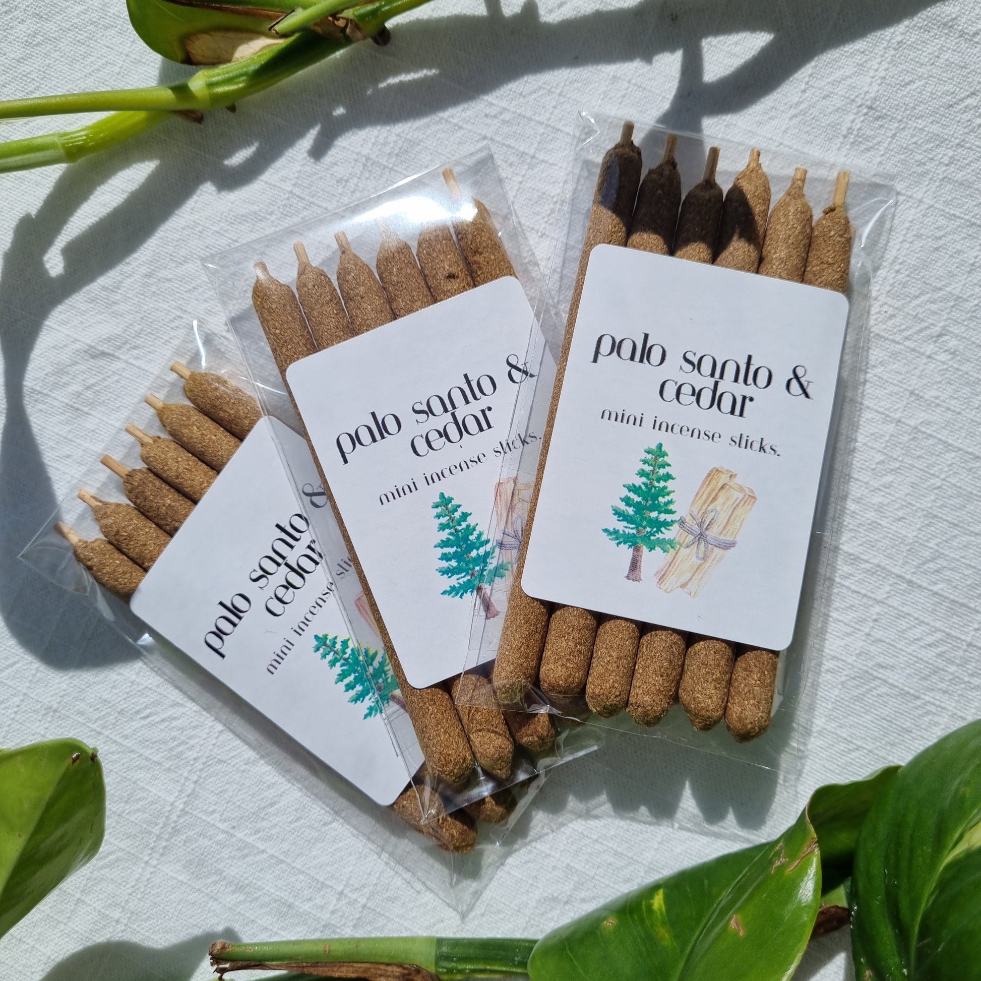 Cedar & Palo Santo Mini Incense Sticks - 6 Pack - Sparrow and Fox