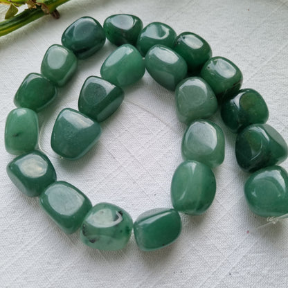 Green Aventurine Beads - 16-20mm - Sparrow and Fox