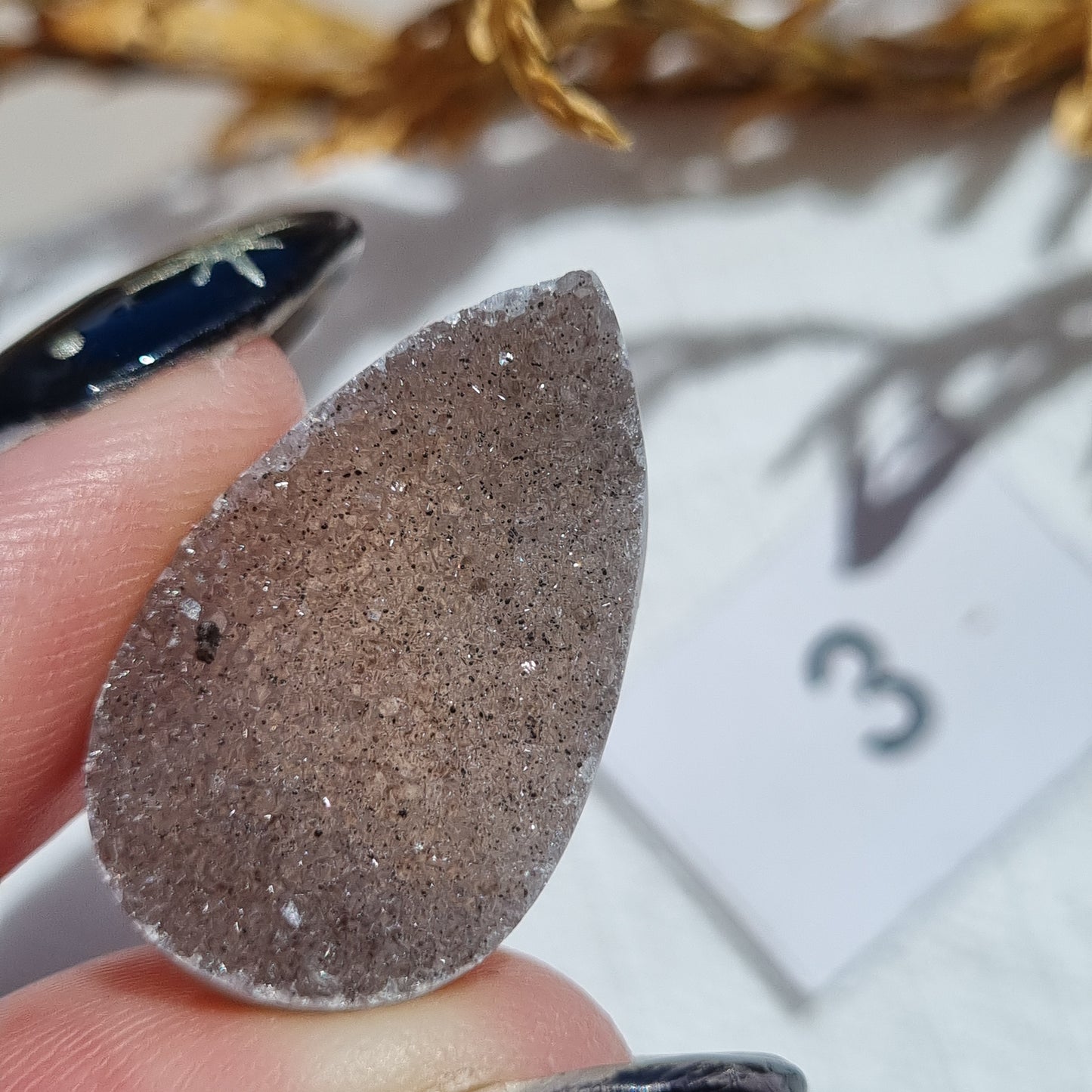 Druzy Chalcedony Cabochon - Sparrow and Fox