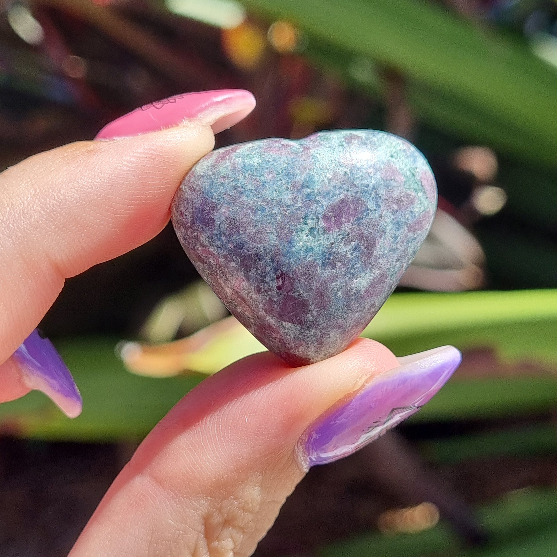 Ruby Kyanite Heart - 28-30mm - Sparrow and Fox