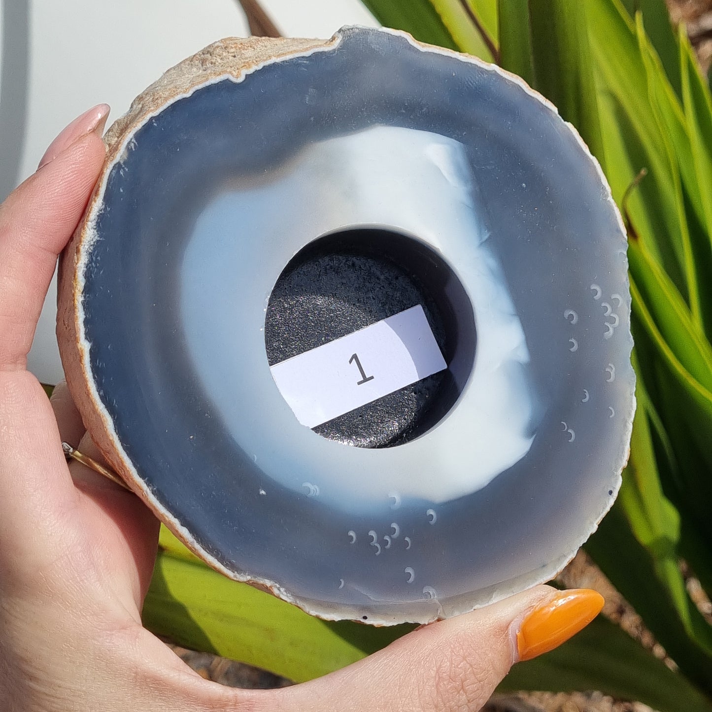 Agate Slice Tea Light Holder - Brazil - Sparrow and Fox