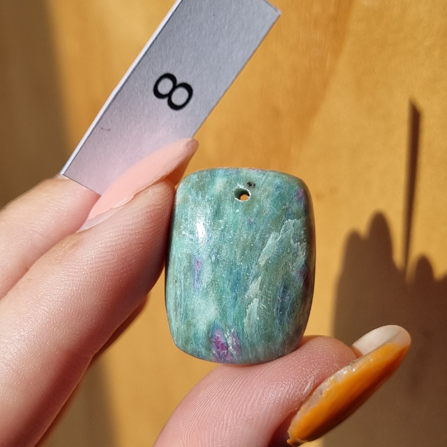 Ruby Fuchsite Drilled Cabochon - Sparrow and Fox