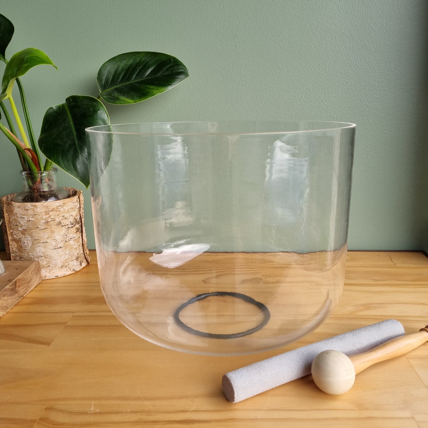 Clear Quartz Singing Bowl - 30cm - Sparrow and Fox