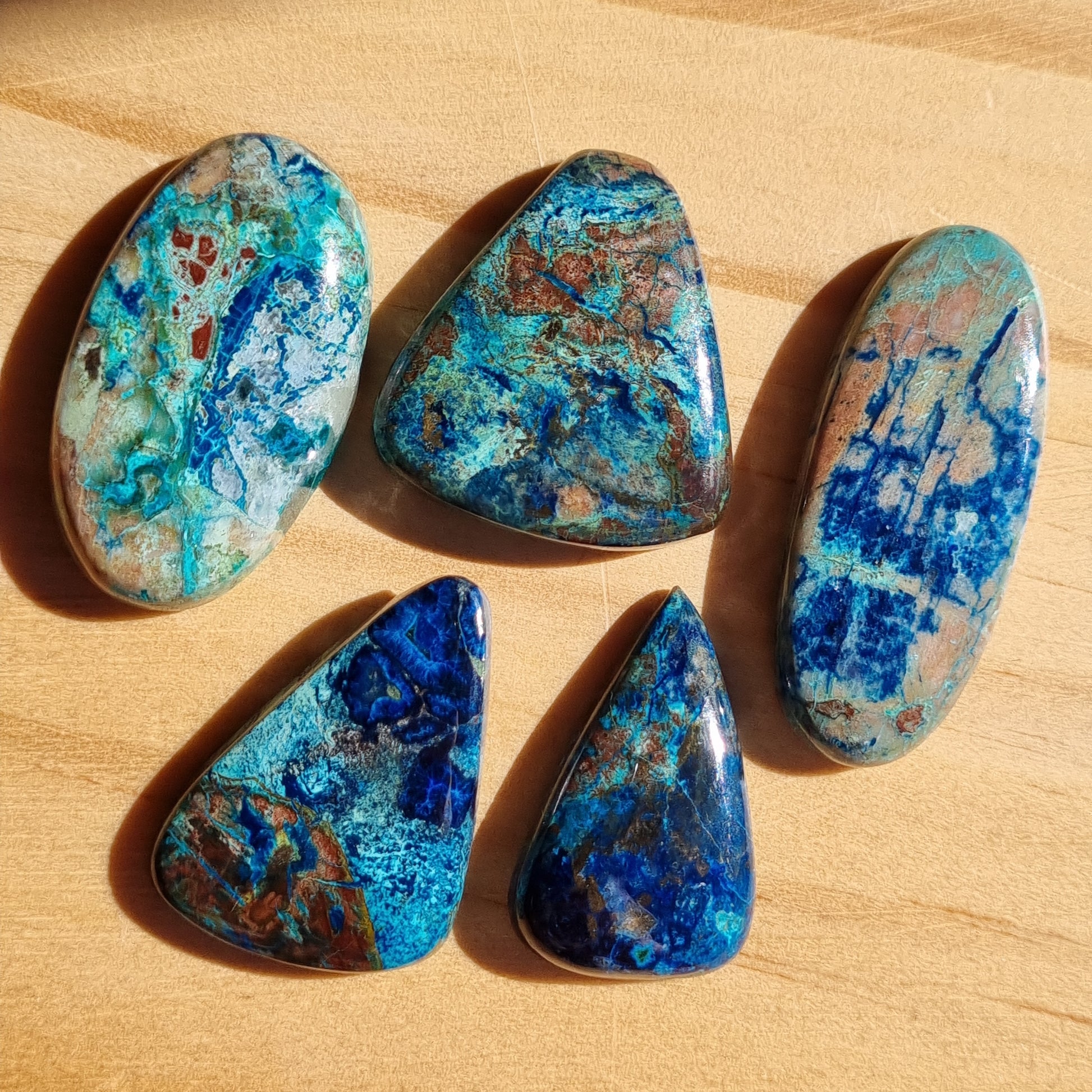 Azurite Cabochon - Sparrow and Fox