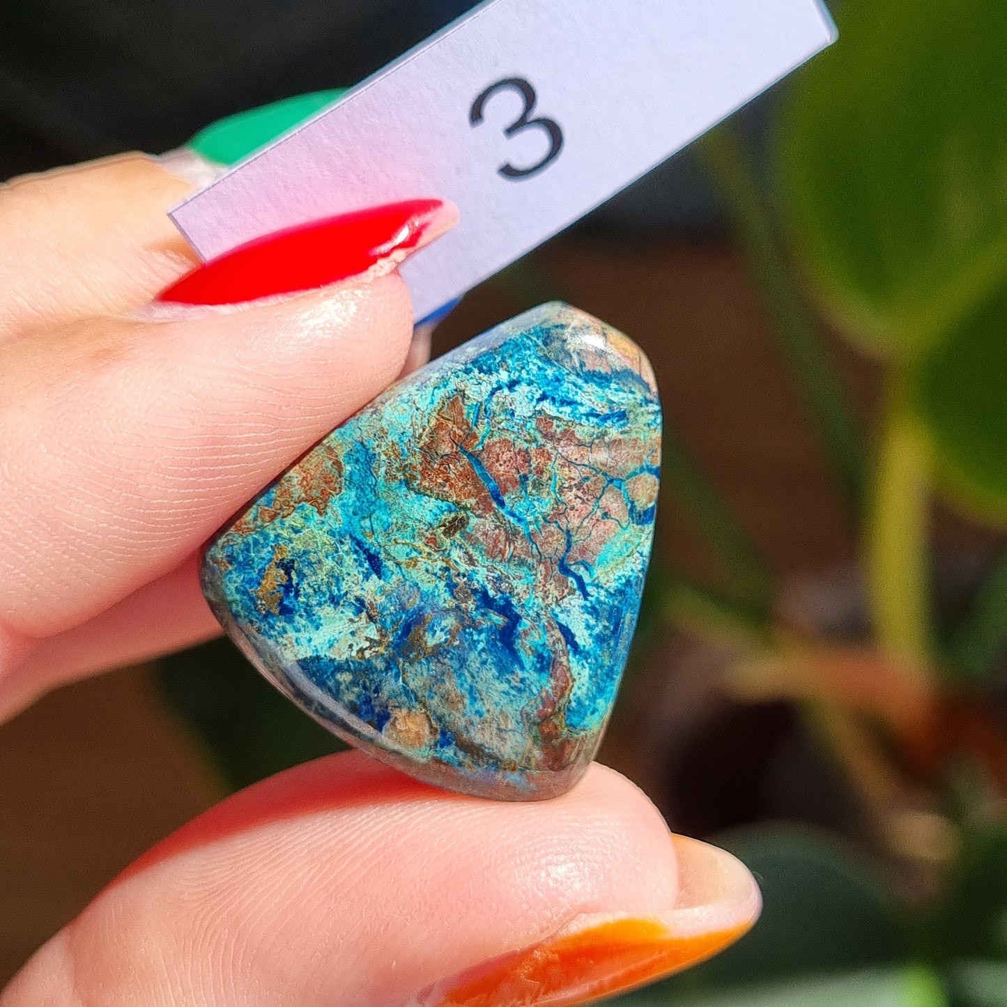 Azurite Cabochon - Sparrow and Fox