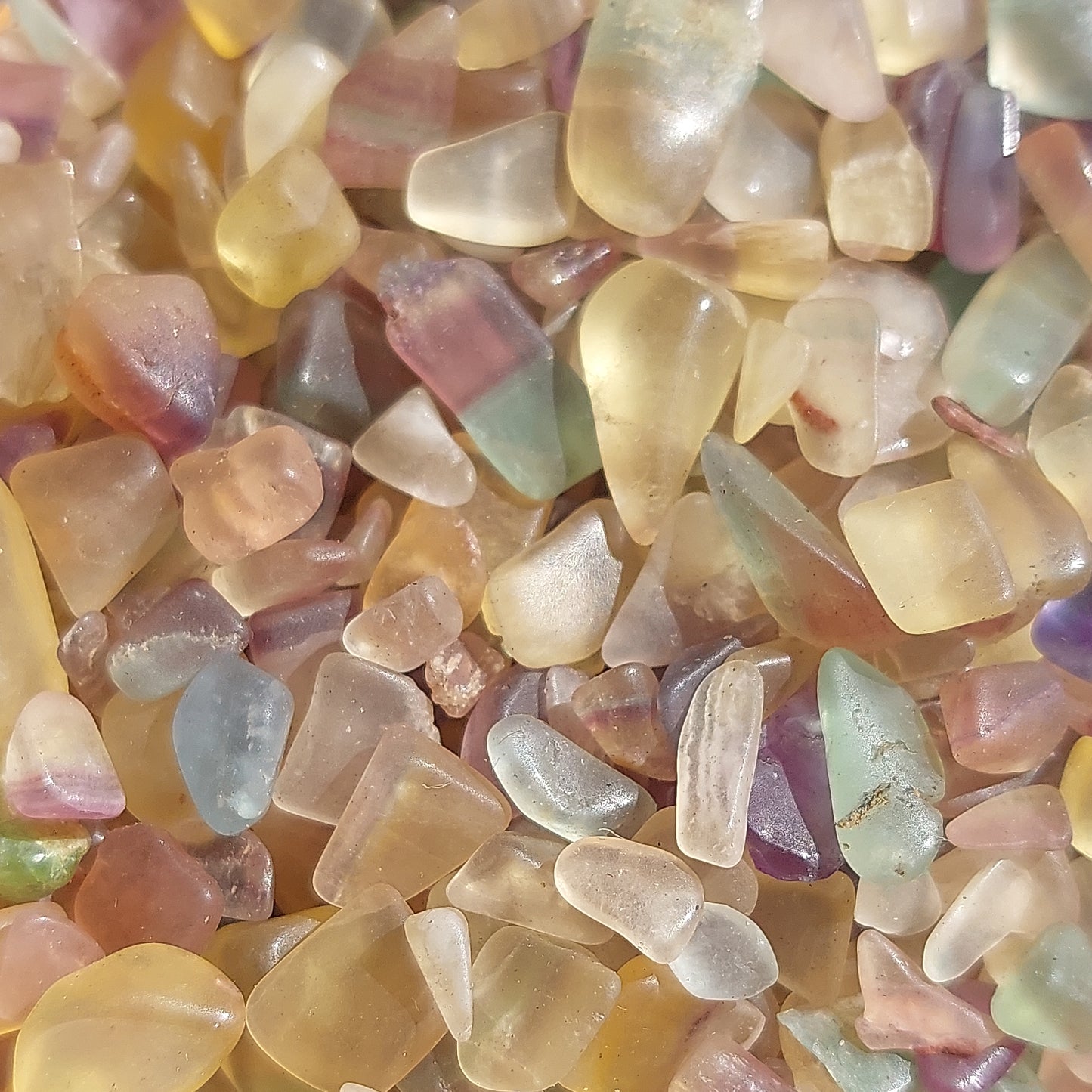 Yellow Fluorite Crystal Chips