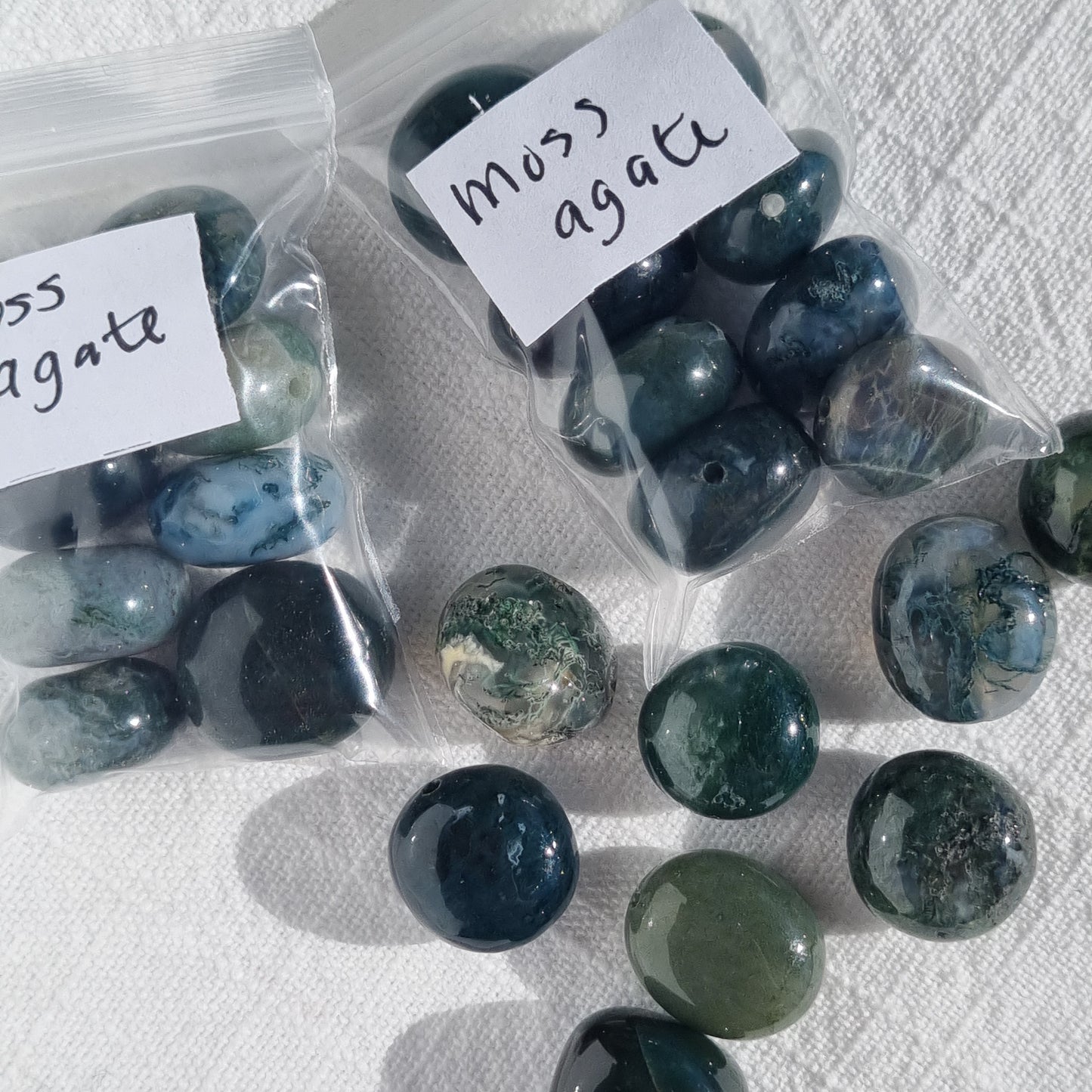 Moss Agate Freeform Beads