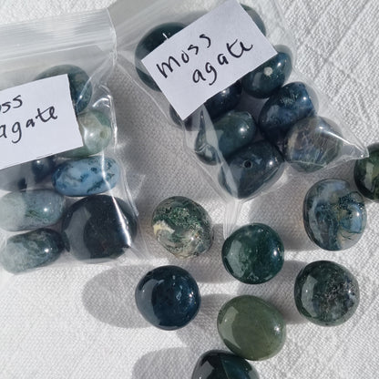 Moss Agate Freeform Beads