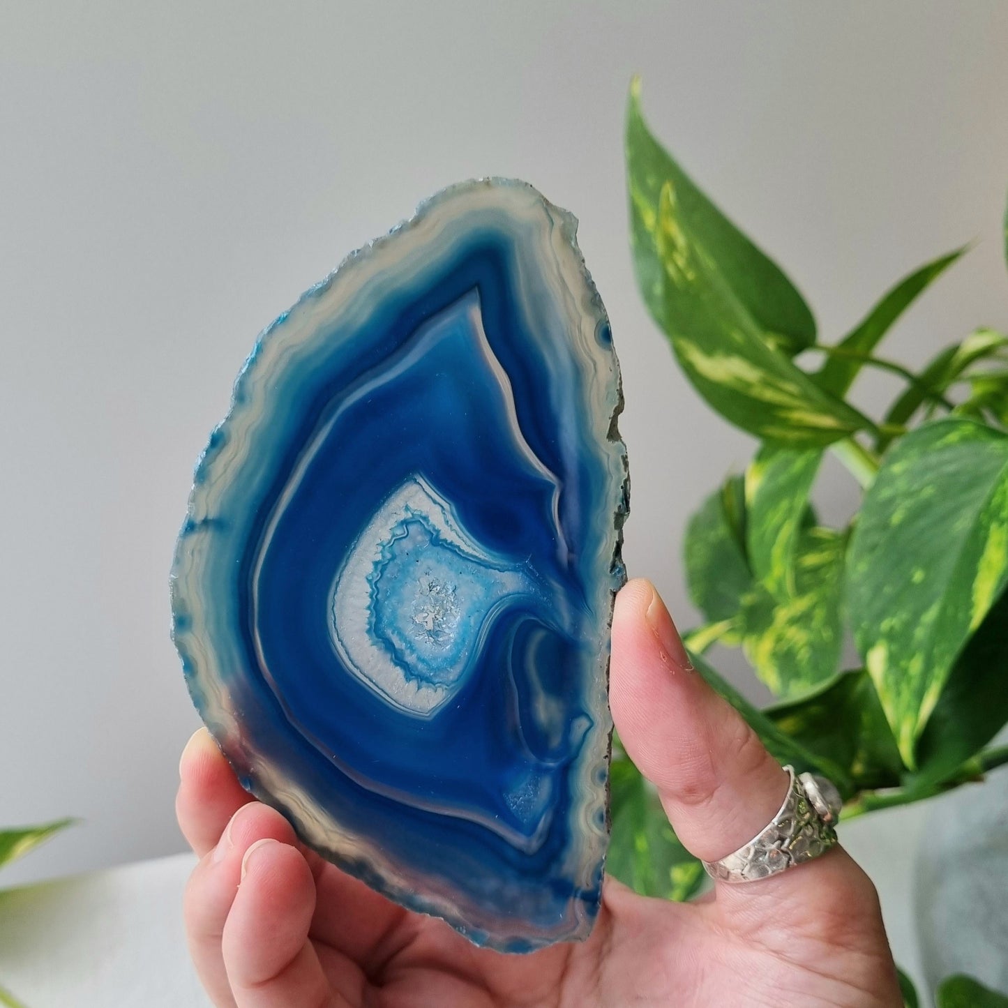 Agate Slice available in Blue, Pink, Purple, Green, orange, black