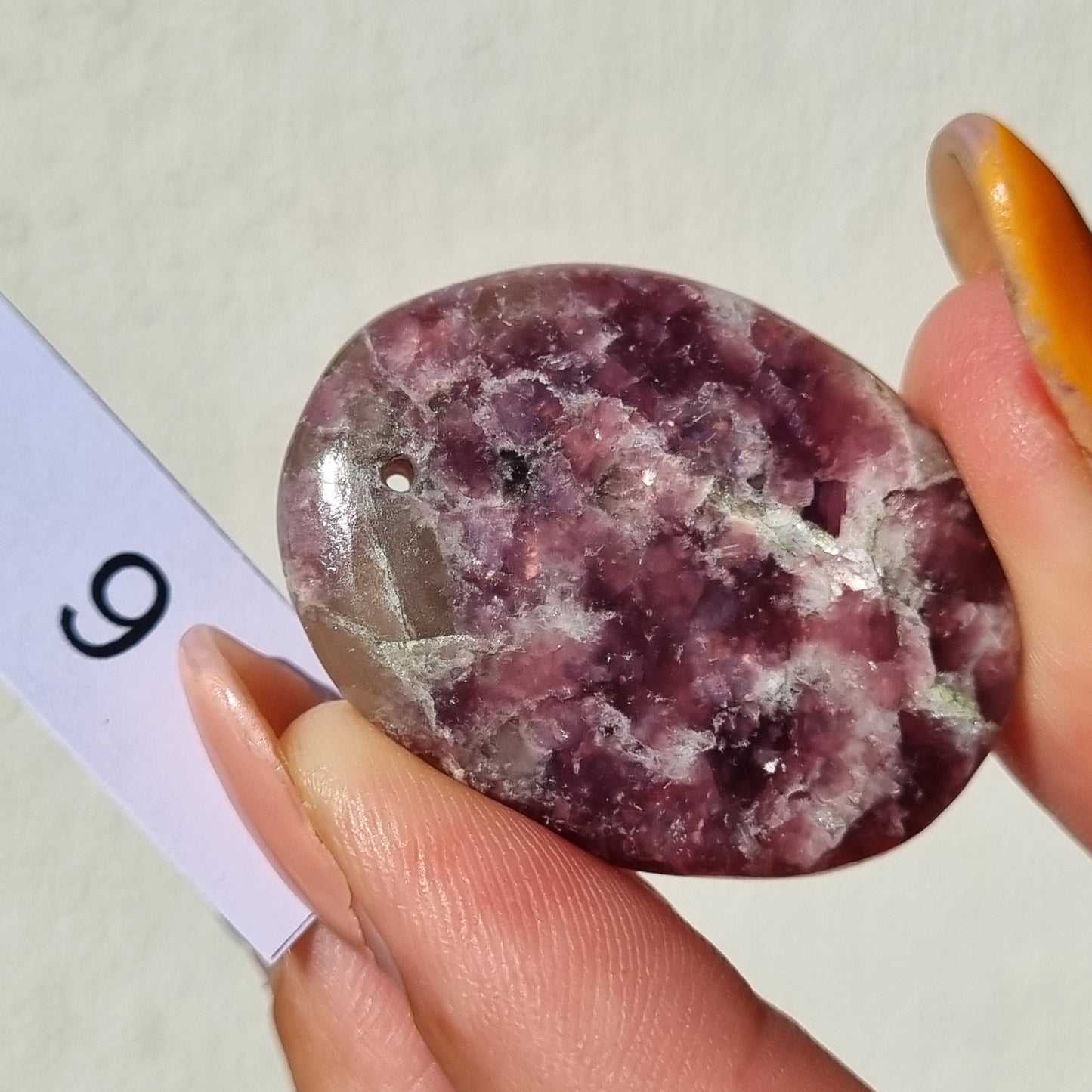 Lepidolite Mica Drilled Cabochon - Sparrow and Fox