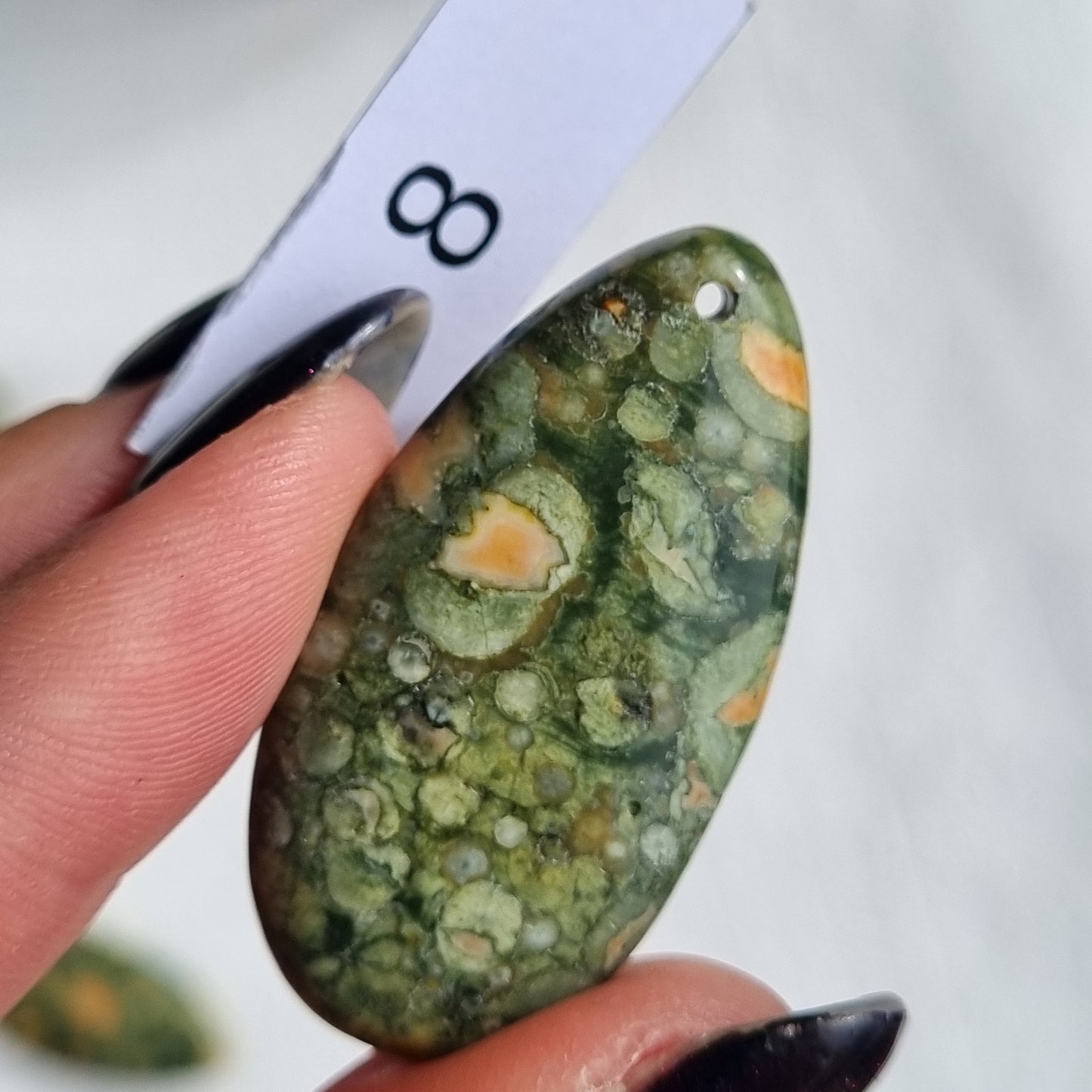 Rainforest Jasper Drilled Drop