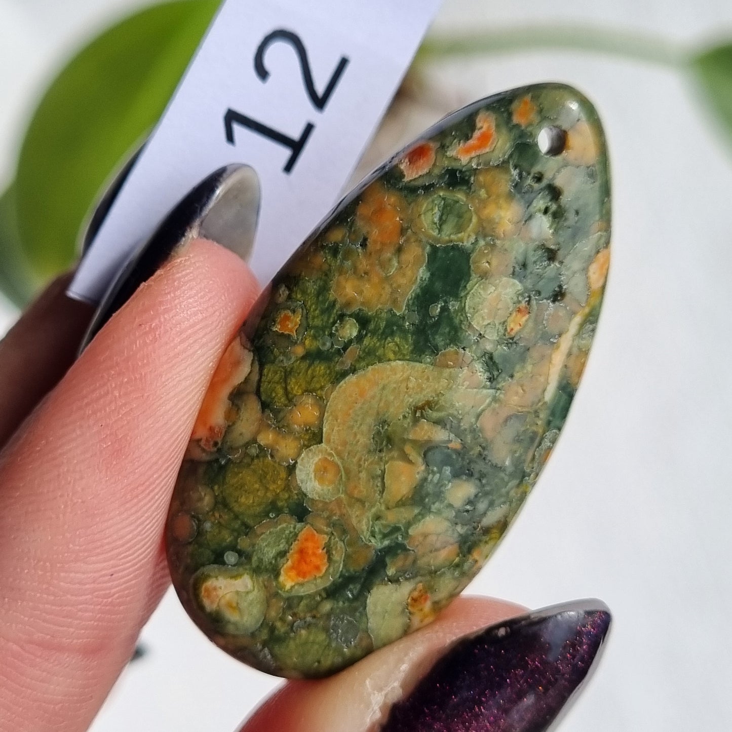 Rainforest Jasper Drilled Drop