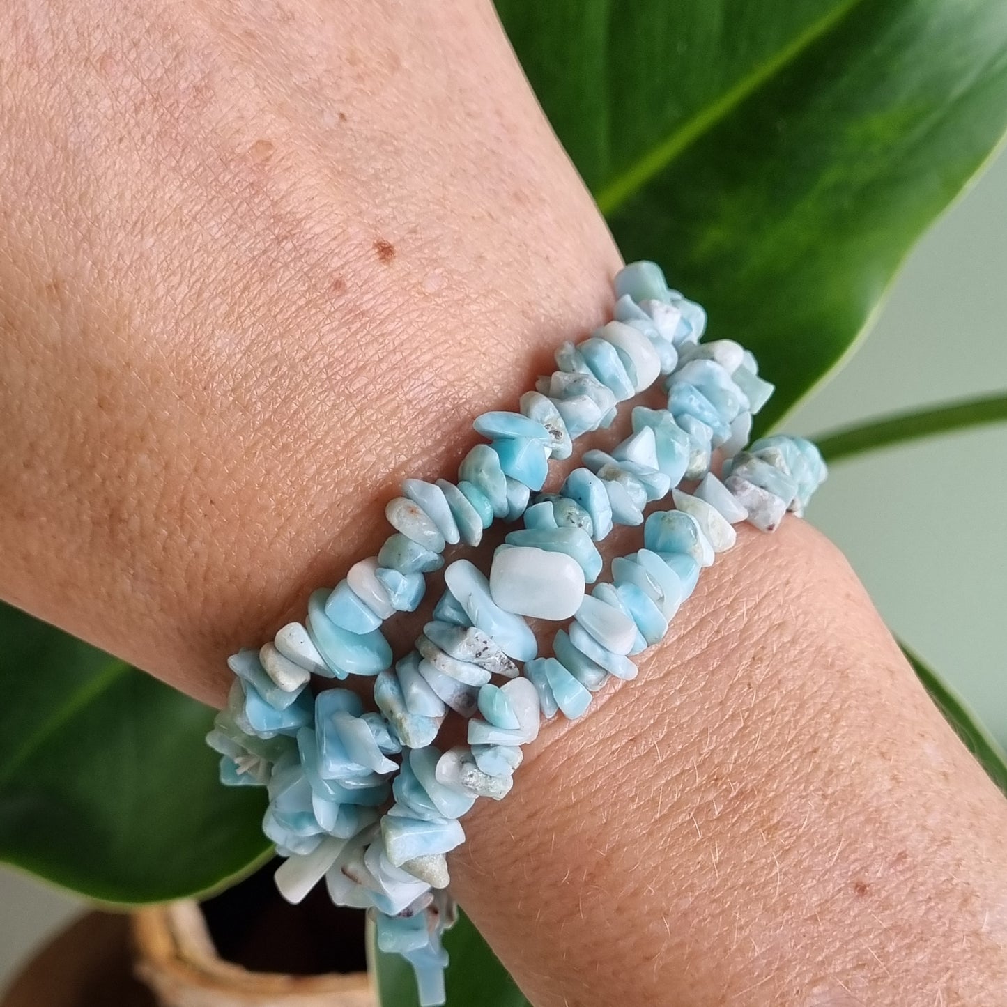 Larimar Chip Bracelet - A Grade