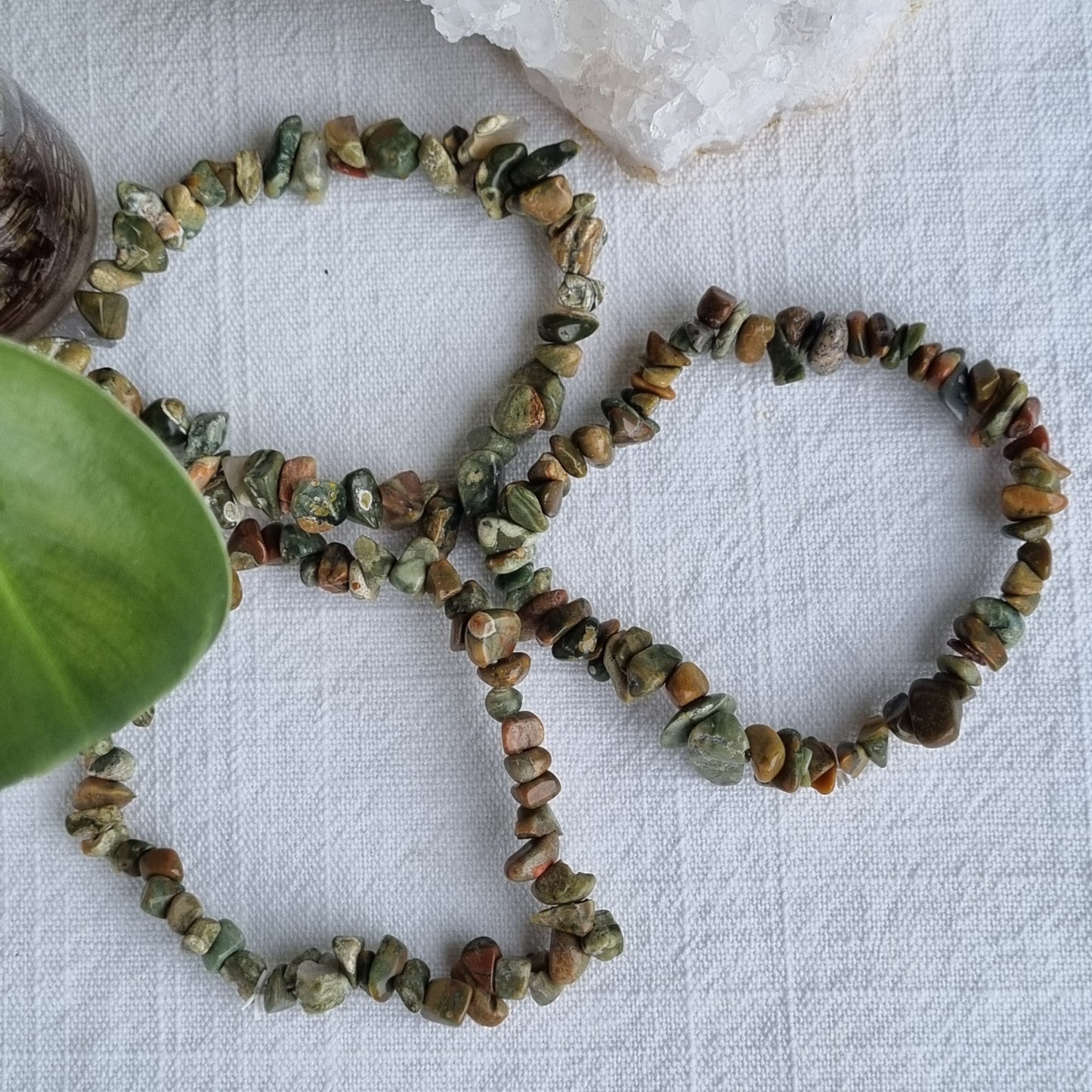 Rainforest Jasper (Rhyolite) Chip Bracelet