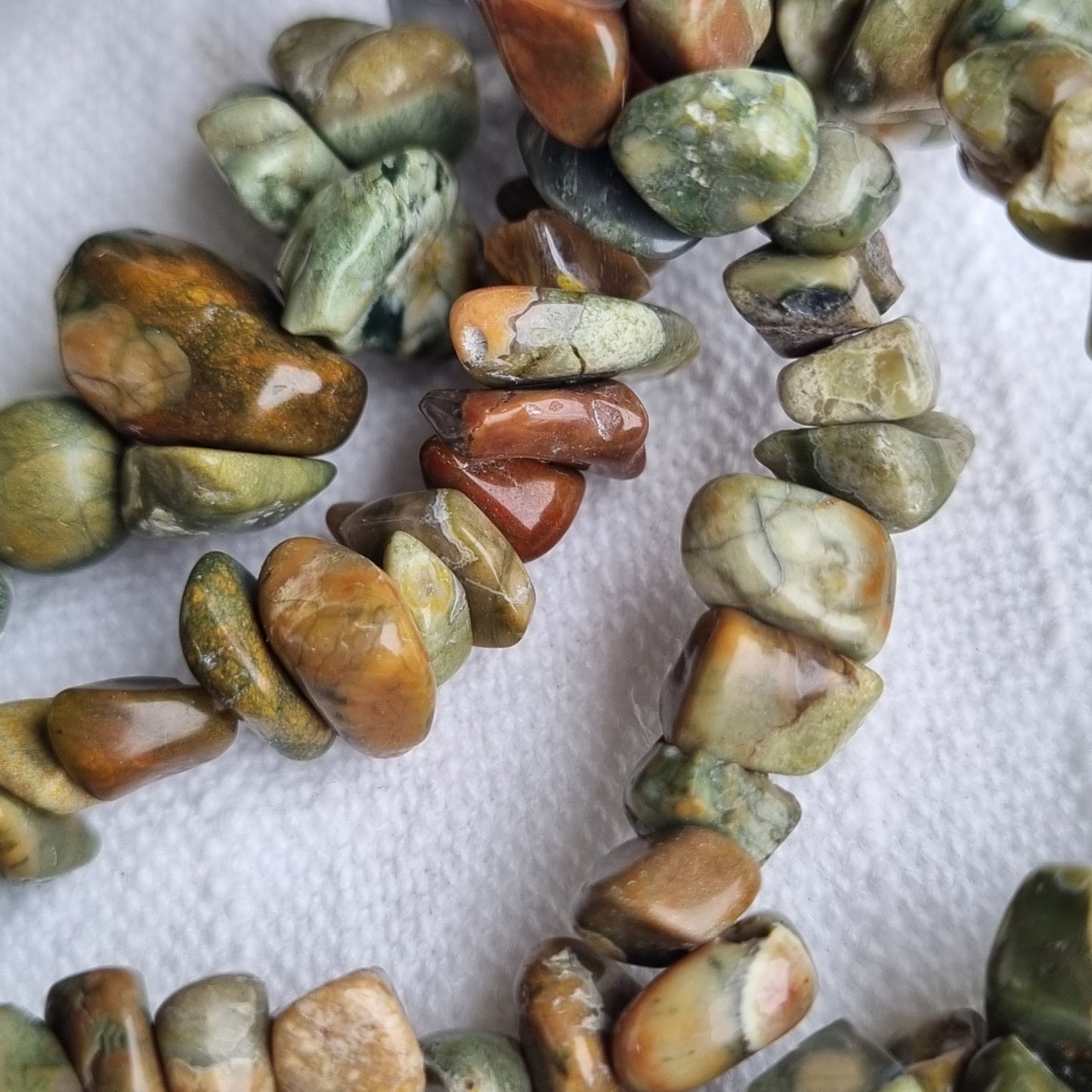 Rainforest Jasper (Rhyolite) Chip Bracelet