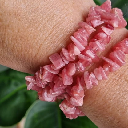 Rhodochrosite Chip Bracelet - A Grade