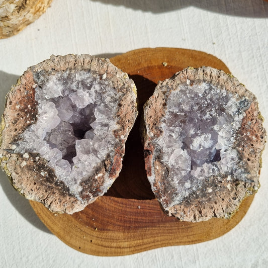 Amethyst & Chalcedony Geode - Brazil - 968g