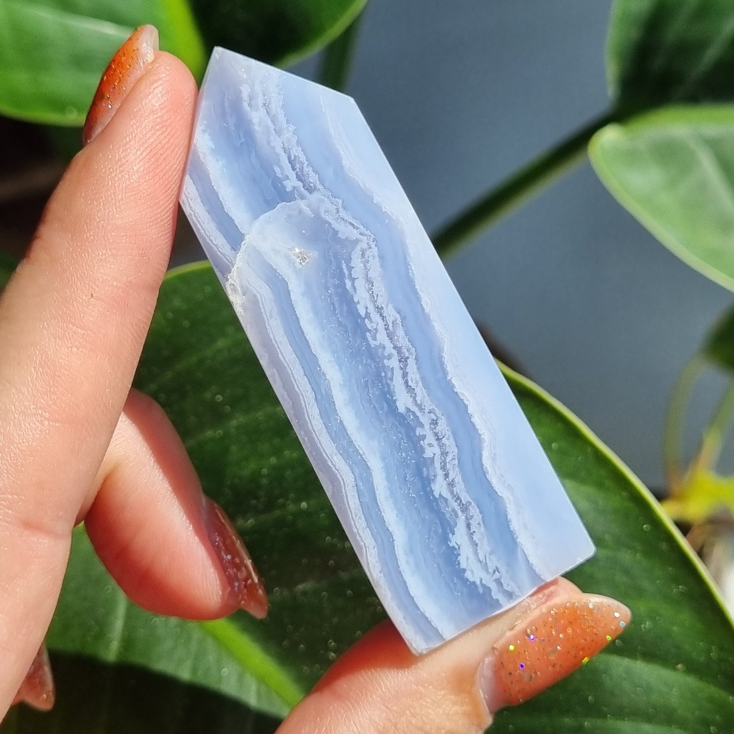 Blue Lace Agate Tower - Namibia - 43g