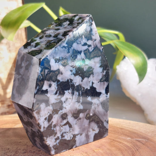 Indigo Gabbro Faceted Flame  - 270g - A Grade