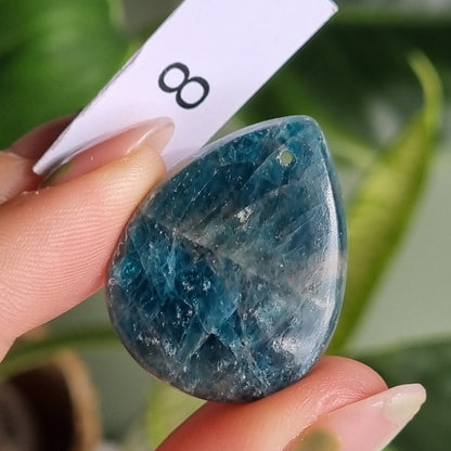 Blue Apatite Drilled Cabochon