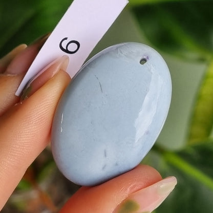 Blue Opal Drilled Cabochon