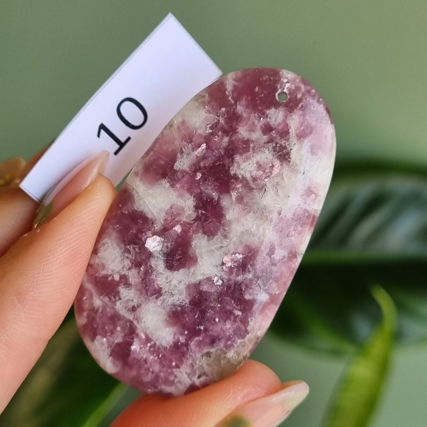 Lepidolite Mica Drilled Cabochon