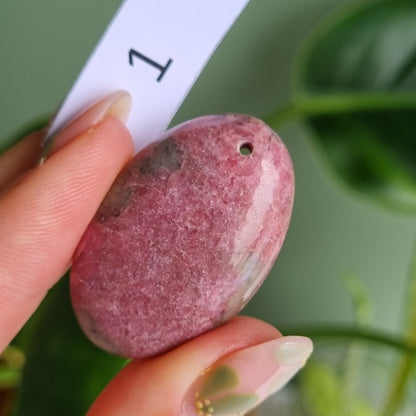 Rhodonite Drilled Cabochon