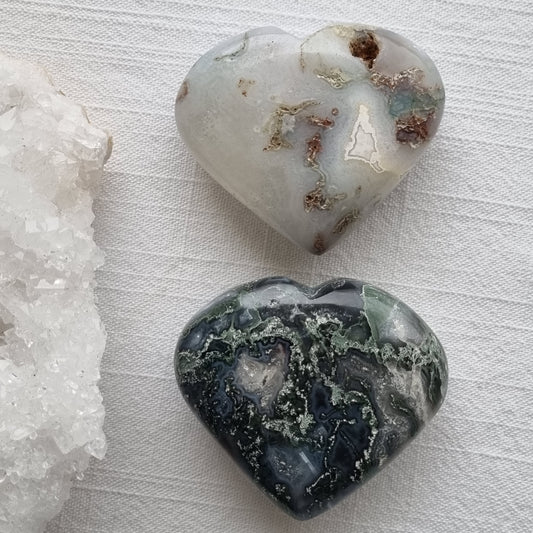 Moss Agate Heart