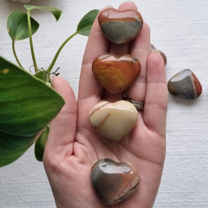 Polychrome Jasper Heart 35-40mm