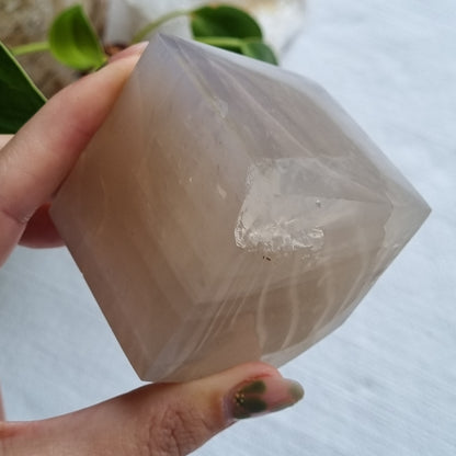 Blue Rose Quartz (Girasol) Cube - Madagascar - 471g