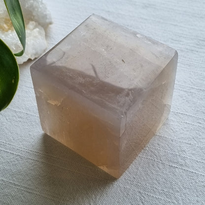 Blue Rose Quartz (Girasol) Cube - Madagascar - 471g