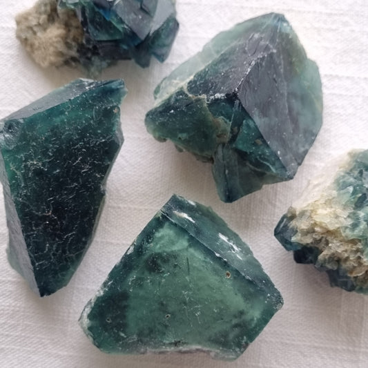 Green Fluorite Cube Cluster - Madagascar