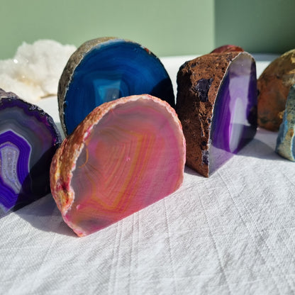 Agate Standing Half Polished Freeform - Brazil (Dyed)