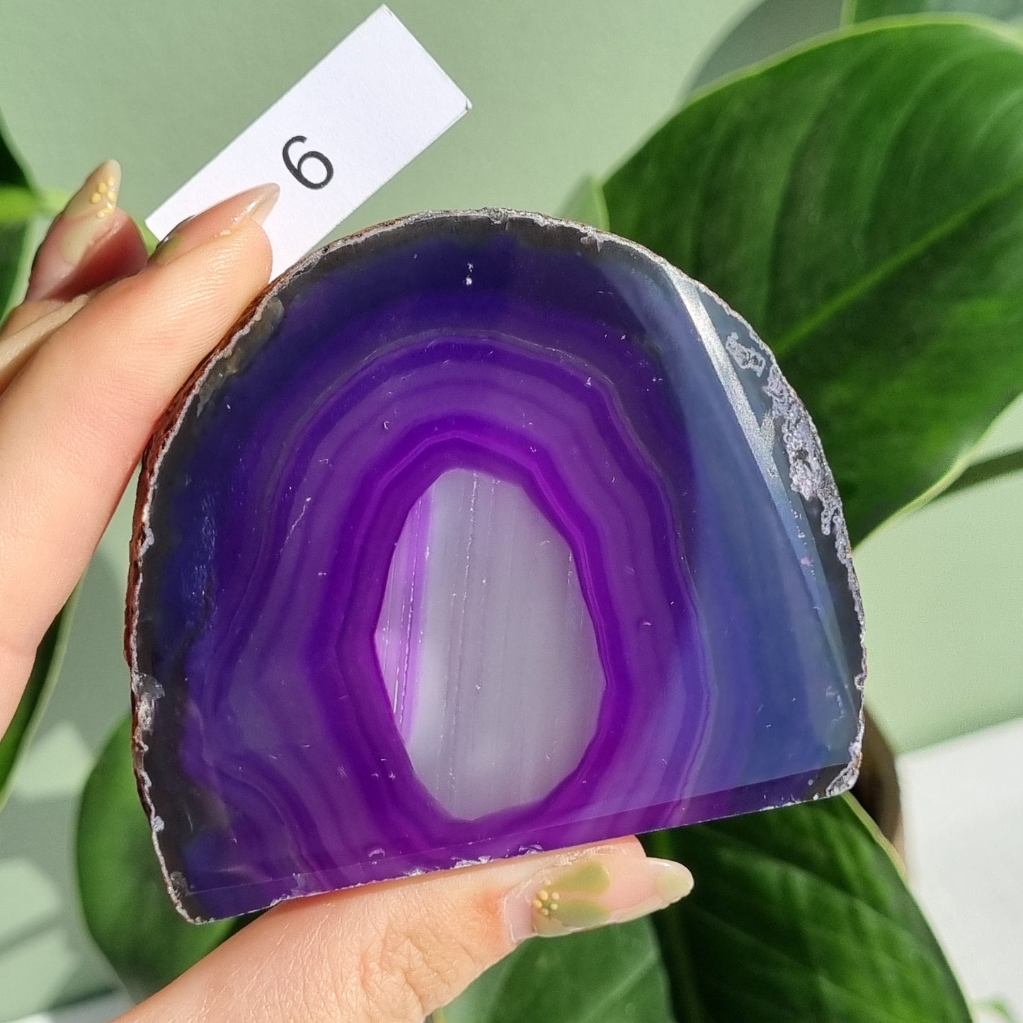 Agate Standing Half Polished Freeform - Brazil (Dyed)