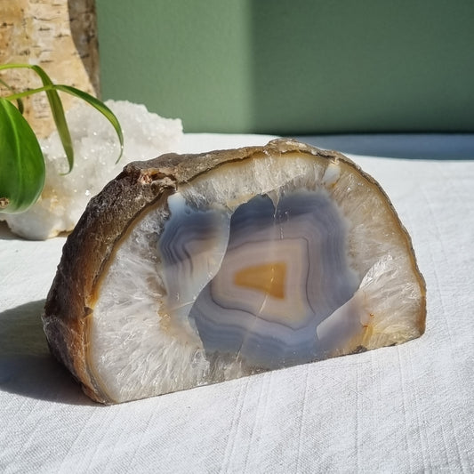 Agate Geode Tea Light Holder - Brazil - 1.33kg