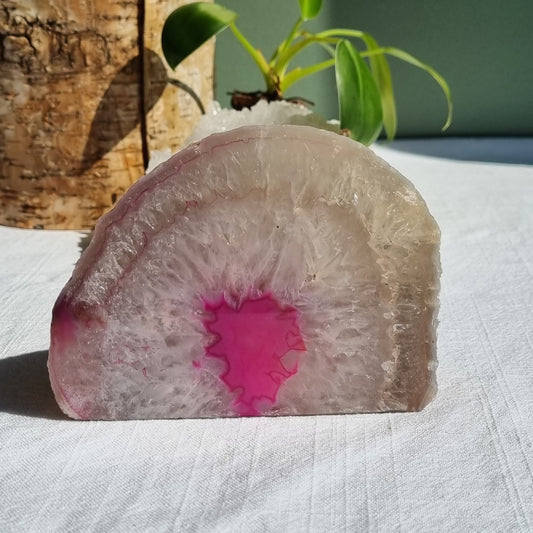 Agate Geode Tea Light Holder - Brazil - 526g