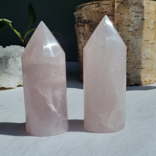 Rose Quartz Cylindrical Tower - Brazil