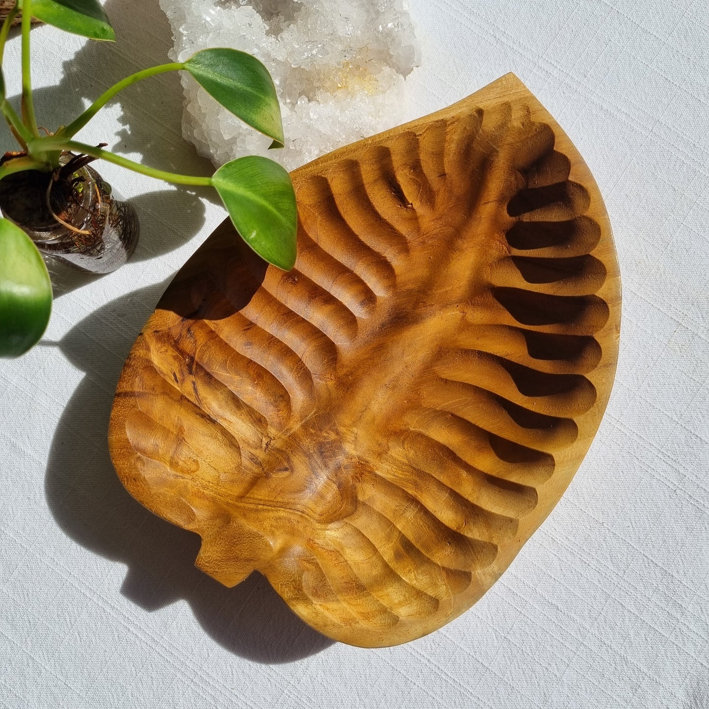 Wooden Leaf Bowl - 20cm