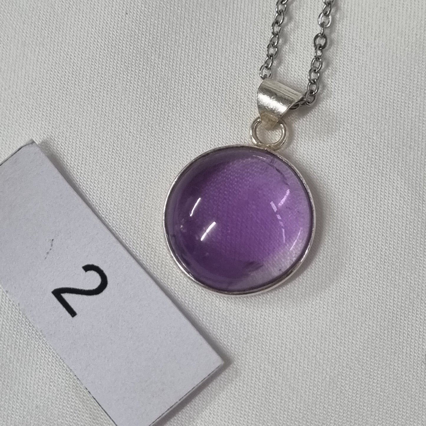 Amethyst Cabochon Sterling Silver Pendant