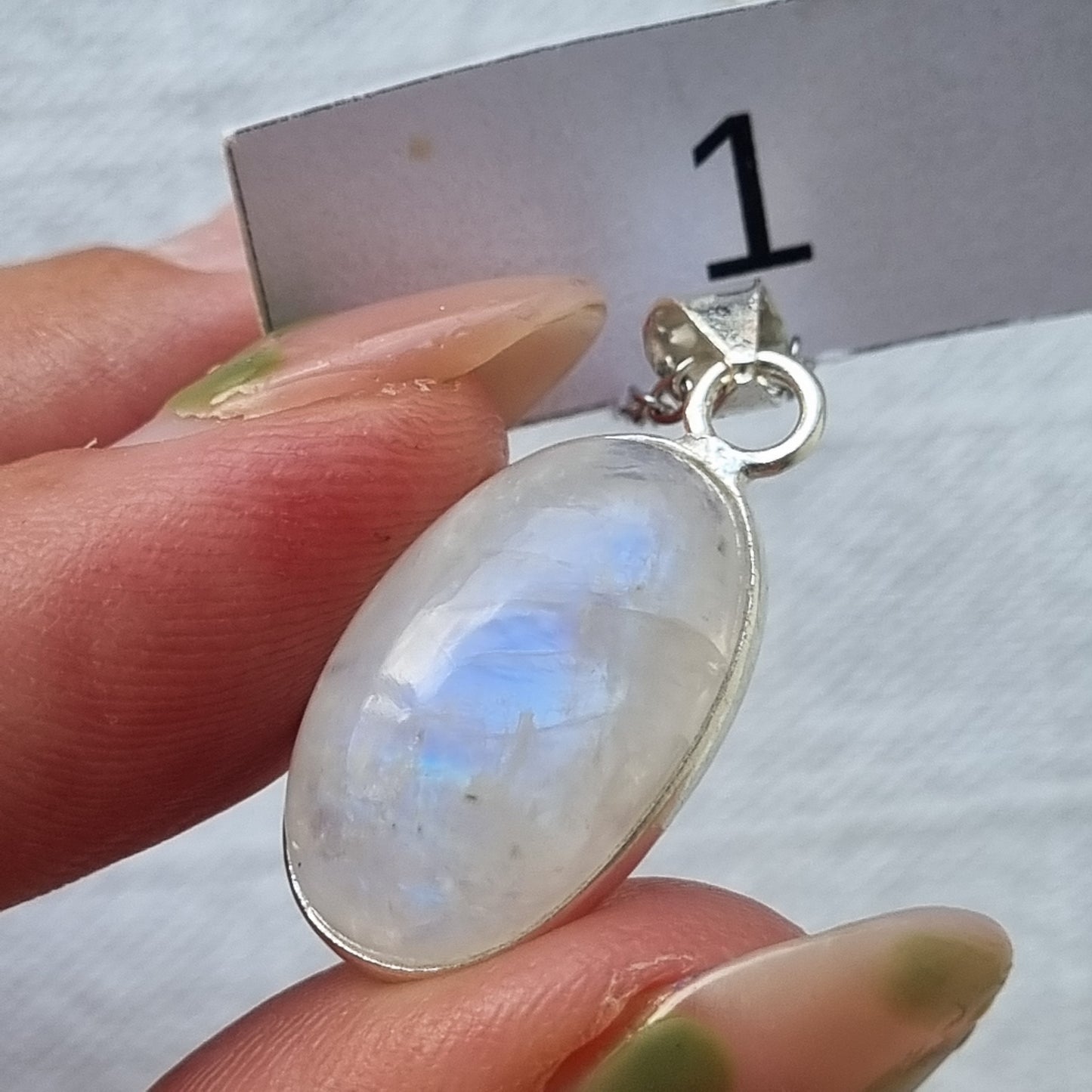 Moonstone Cabochon Sterling Silver Pendant