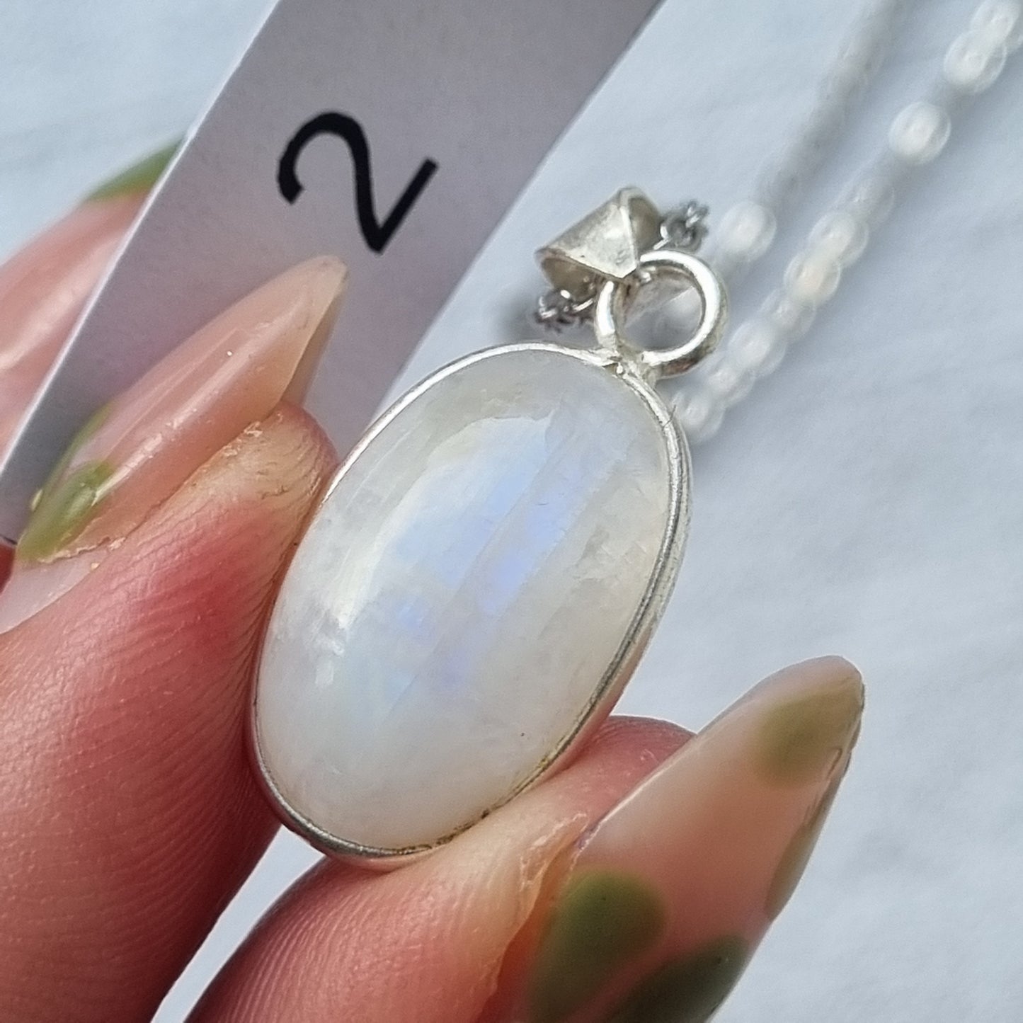 Moonstone Cabochon Sterling Silver Pendant