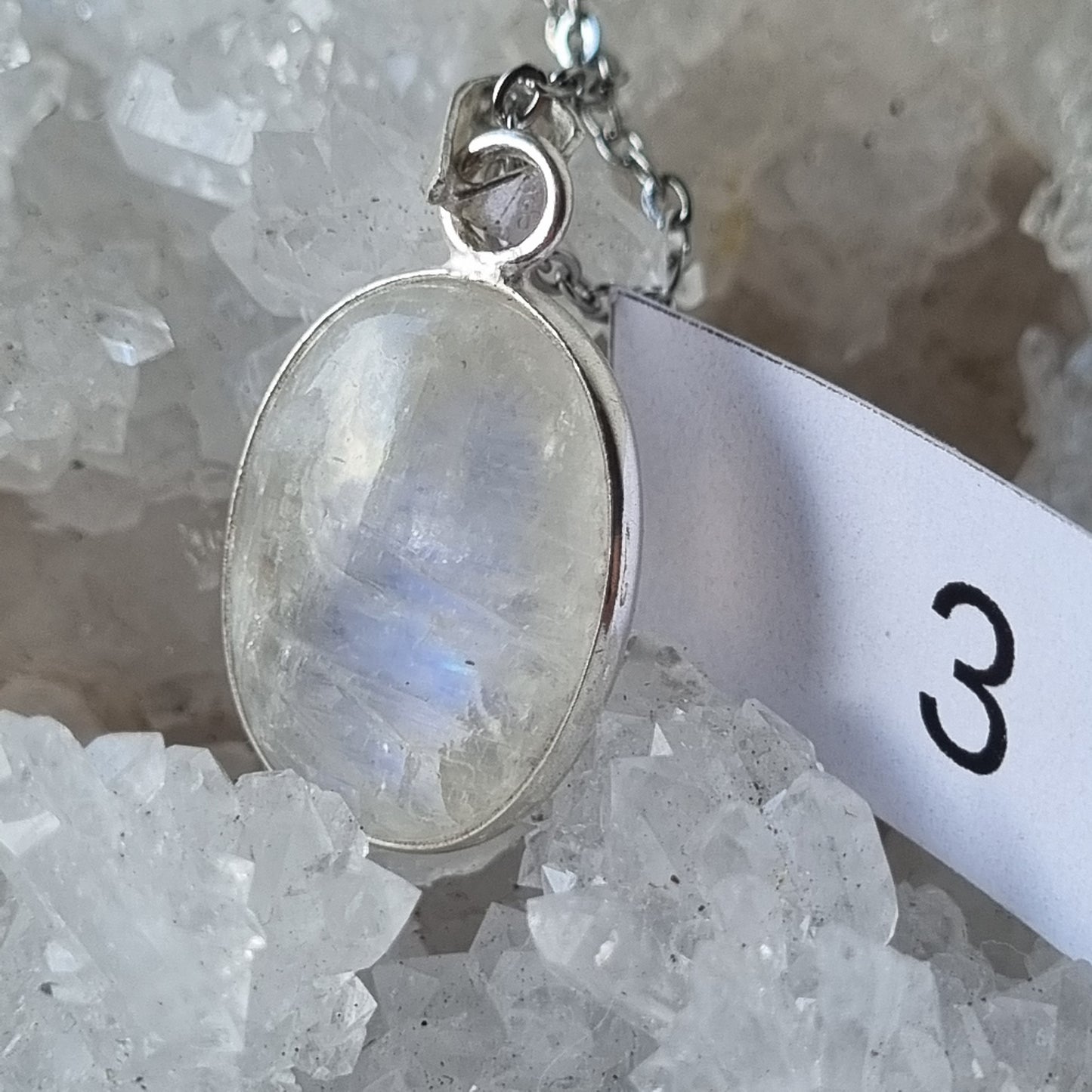 Moonstone Cabochon Sterling Silver Pendant