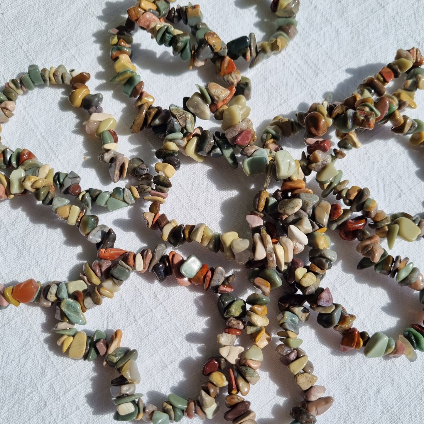 Polychrome Jasper Chip Bracelet