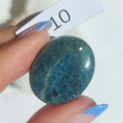 Blue Apatite Drilled Cabochon