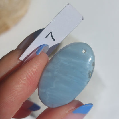 Blue Opal Drilled Cabochon