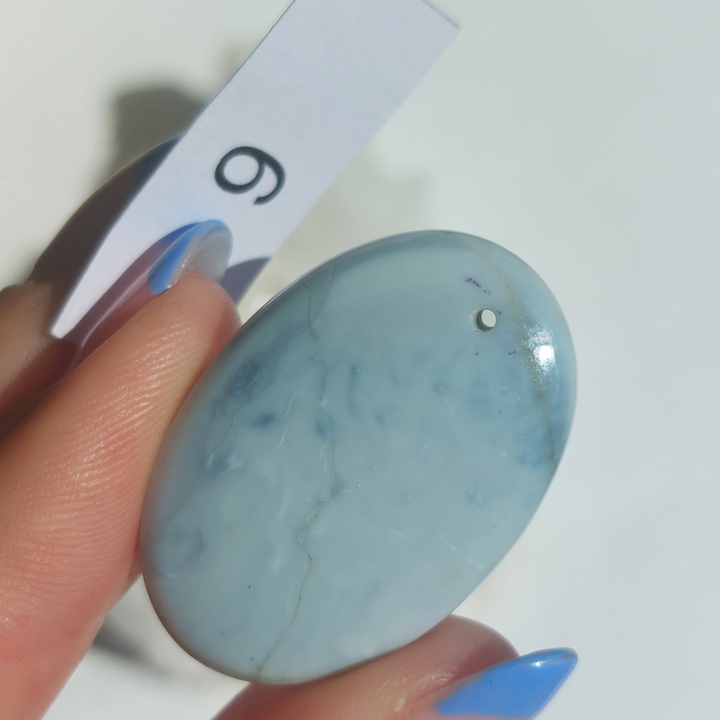 Blue Opal Drilled Cabochon