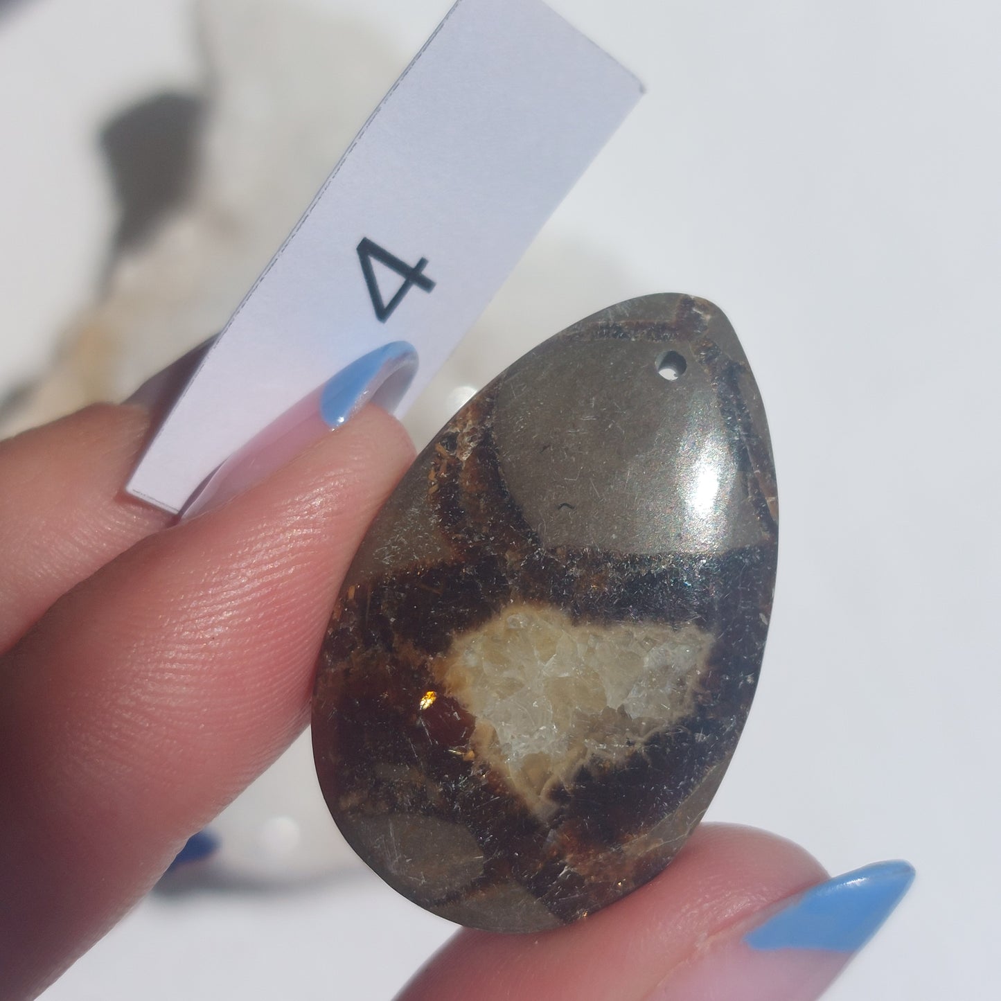 Septarian Drilled Cabochon