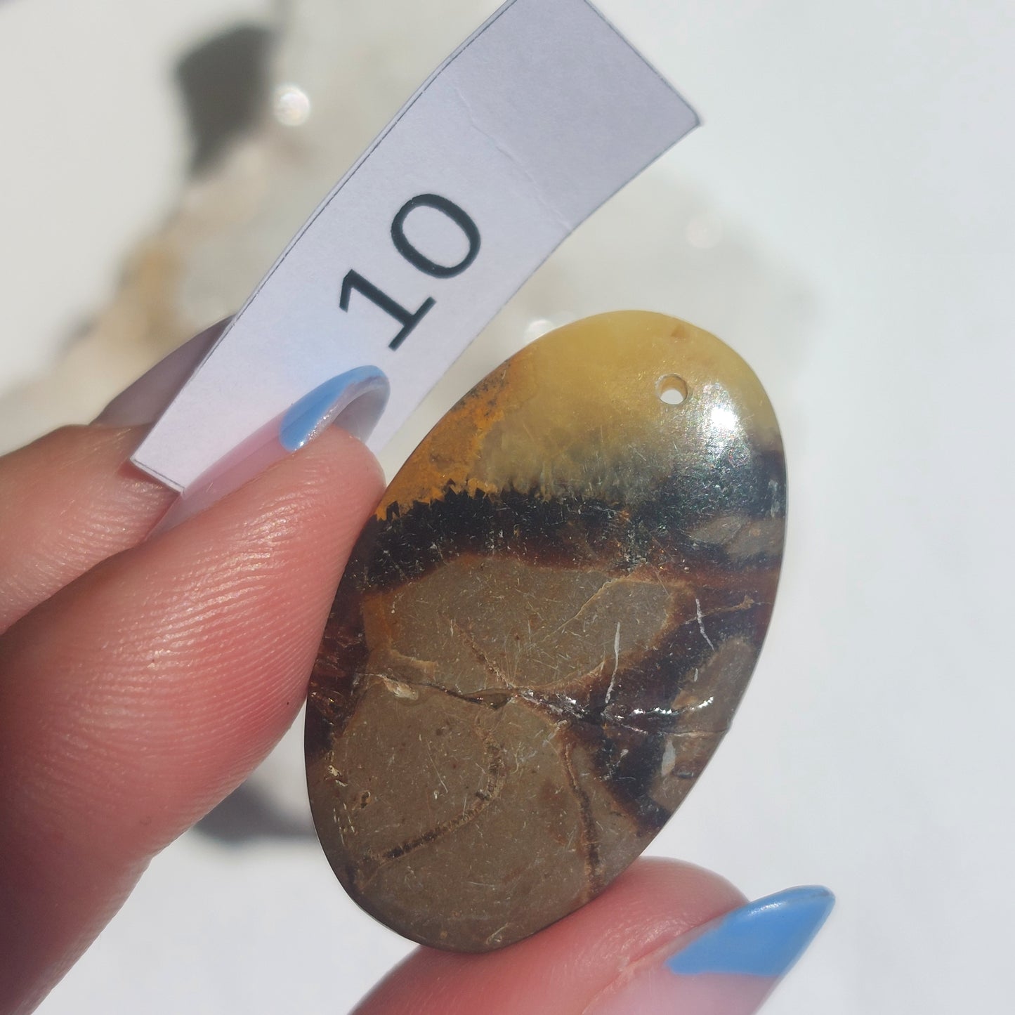 Septarian Drilled Cabochon